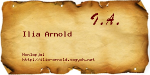 Ilia Arnold névjegykártya